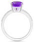 ფოტო #3 პროდუქტის Women's Amethyst (2-3/4 ct.t.w.) and Diamond (1/10 ct.t.w.) Ring in Sterling Silver