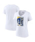 ფოტო #1 პროდუქტის Women's White Golden State Warriors 2022 Western Conference Champions Plus Size Locker Room V-Neck T-shirt