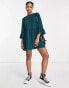 Фото #1 товара ASOS DESIGN batwing sleeve smock mini dress in bottle green