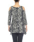 Фото #3 товара Maternity Snake Print Cold Shoulder Tunic