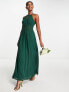 Фото #1 товара Vila Bridesmaid halterneck maxi dress in pine green