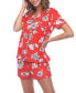 ფოტო #2 პროდუქტის Women's Short Sleeve Floral Pajama Set, 2-Piece