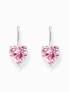 Thomas Sabo H2288-051-9 Silver dangle earring w. pink zirconia heart