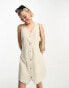 Фото #6 товара 4th & Reckless sleeveless tailored mini dress in beige