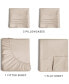 Фото #4 товара 4 Piece Deep Pocket Microfiber (Muted, Vibrant, Heathered) Sheet Set - Queen