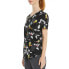 Фото #2 товара Looney Tunes Fren-emies Print Scrub Top Women's XS Black V-neck Shortsleeve