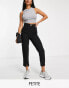 River Island Petite split front cigarette trouser in black