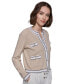 Women's Contrast-Border Knit Cardigan