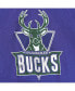 Men's Purple Distressed Milwaukee Bucks Team OG 2.0 Vintage-Like Logo Anorak Windbreaker Quarter-Zip Jacket