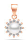 Фото #1 товара Charming pearl pendant with zircons PT88R