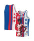 Фото #1 товара Men's Julius Erving Blue, Red New York Nets Sublimated Player Tank Top