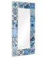 Фото #2 товара 'Tiles' Rectangular On Free Floating Printed Tempered Art Glass Beveled Mirror, 72" x 36"