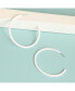 ფოტო #2 პროდუქტის Women's White Minimal Hoop Earrings