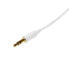 Фото #5 товара StarTech.com 1m White Slim 3.5mm Stereo Audio Cable - Male to Male, 3.5mm, Male, 3.5mm, Male, 1 m, White