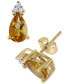 Фото #3 товара Citrine (1-3/8 ct. t.w.) & Diamond (1/20 ct. t.w.) Stud Earrings in 14k Gold