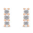 Fashion bronze earrings with clear zircons EA605R