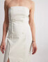 Фото #8 товара NA-KD double breasted bandeau midi dress in off white