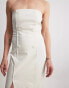 Фото #4 товара NA-KD double breasted bandeau midi dress in off white