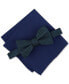 Фото #1 товара Men's Belton Geo-Print Bow Tie & Pocket Square Set, Created for Macy's