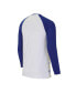 ფოტო #2 პროდუქტის Men's White, Royal Los Angeles Rams Tinsel Raglan Long Sleeve T-shirt and Pants Sleep Set
