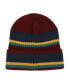 Фото #1 товара Men's Hogwarts Crest Faux Leather Patch Stripes Beanie