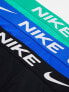 Фото #7 товара Nike Dri-Fit Essential Microfiber briefs 3 pack in green/black/blue