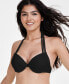 Фото #6 товара Juniors' Strappy Underwire Push-Up Bikini Top, Created for Macy's