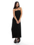 Фото #1 товара & Other Stories strapless maxi column dress in black