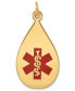 Фото #1 товара Macy's medical Info Teardrop Charm Pendant in 14k Gold