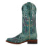 Фото #3 товара Ferrini Dreamer Embroidery Square Toe Cowboy Womens Green Casual Boots 8497151