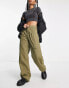 ASOS DESIGN Tall oversized cargo trouser in olive