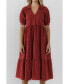 ფოტო #1 პროდუქტის Women's Stripe Texture Midi Dress