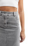 Фото #7 товара Vero Moda denim maxi skirt in washed grey