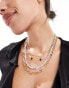 Фото #1 товара South Beach beaded layered charm necklace in gold