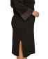 Фото #5 товара Plus Size Embellished Mock Neck Long-Sleeve Dress