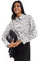 Miss Selfridge poplin cropped shirt in bow print Schleifenaufdruck, 46 - фото #1