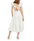 ფოტო #2 პროდუქტის Women's Amaya Cotton Flutter-Sleeve Midi Dress