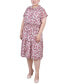 Фото #1 товара Plus Size Short Sleeve Smocked Waist Dress