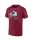 Фото #3 товара Men's Nathan MacKinnon Burgundy Colorado Avalanche Name and Number T-shirt