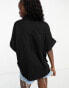 Фото #4 товара Monki oversize boxy blouse in black