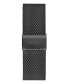 ფოტო #3 პროდუქტის Men's Analog Black Stainless Steel Mesh Watch, 44mm