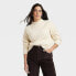 Фото #1 товара Women's Cable Mock Turtleneck Pullover Sweater - Universal Thread Cream XS