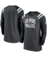 Фото #1 товара Men's Heathered Charcoal, Black Las Vegas Raiders Tri-Blend Raglan Athletic Long Sleeve Fashion T-shirt