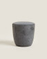 Stone grey resin storage jar