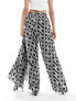 Фото #7 товара Y.A.S satin trouser co-ord in mono print