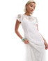 Фото #4 товара Reclaimed Vintage lace maxi dress with slip in white