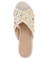 Фото #7 товара Women's Gladda Studded Flatform Raffia Slip-On Crossband Wedge Sandals