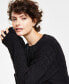 ფოტო #3 პროდუქტის Petite Lightweight Cable Cropped Sweater