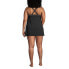 Фото #7 товара Plus Size High Neck Swim Dress One Piece Swimsuit Adjustable Straps