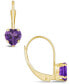 ფოტო #1 პროდუქტის Gemstone Leverback Earrings in 10K Yellow Gold